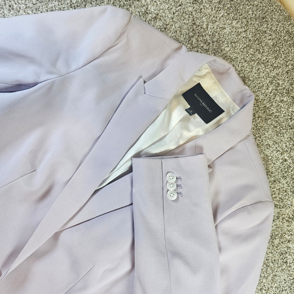 Banana Republic Womens 8 Slawender Blazer Orchid Petal Lavender One Button